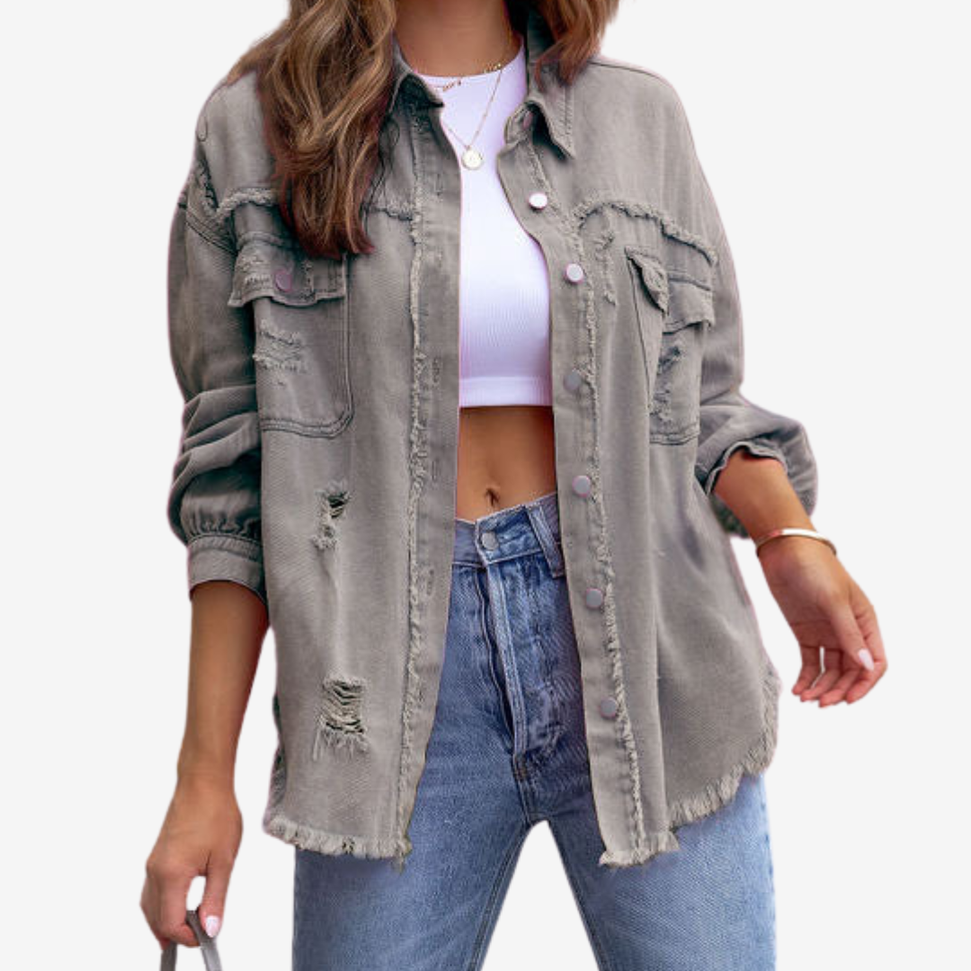 Clarina™ Giacca di jeans oversize 11