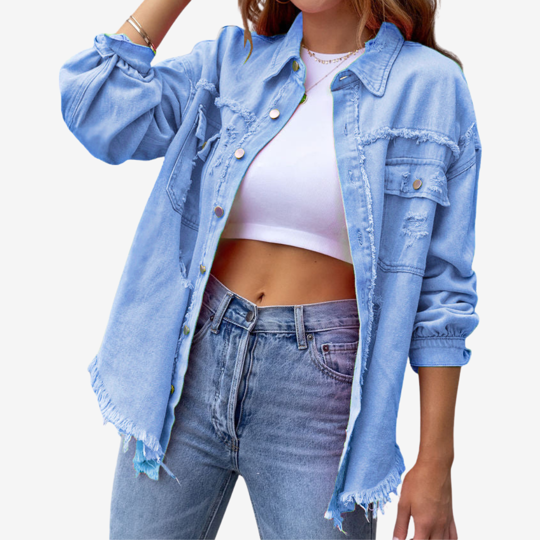 Clarina™ Giacca di jeans oversize 12