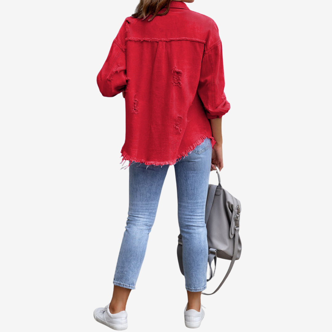 Clarina™ Giacca di jeans oversize 2
