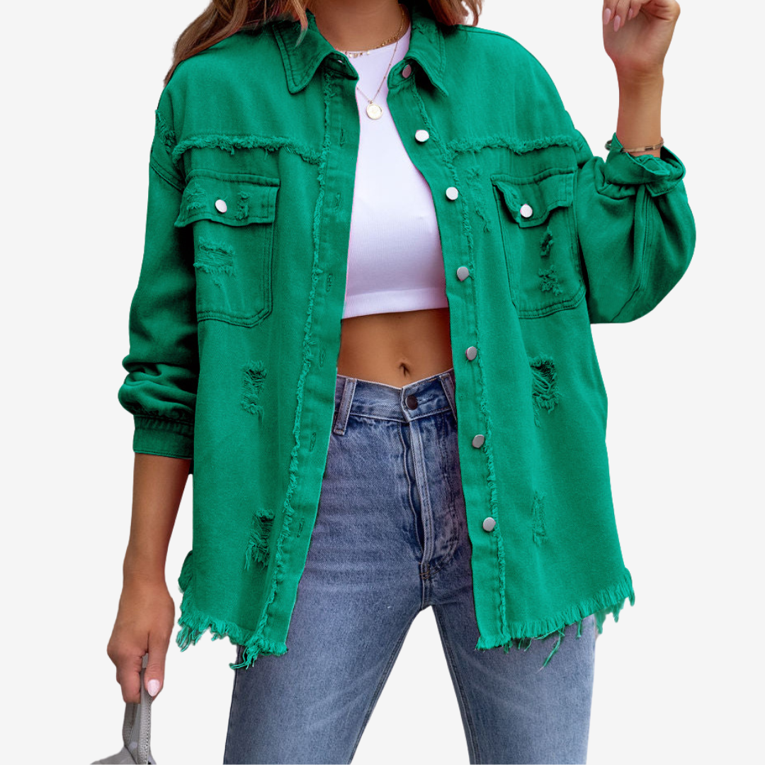 Clarina™ Giacca di jeans oversize 4