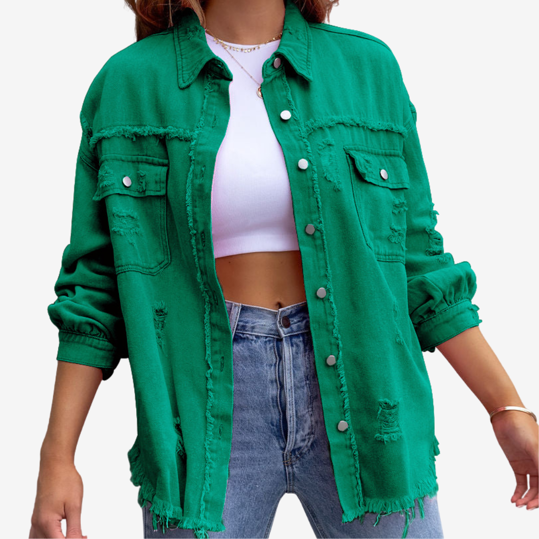 Clarina™ Giacca di jeans oversize 5