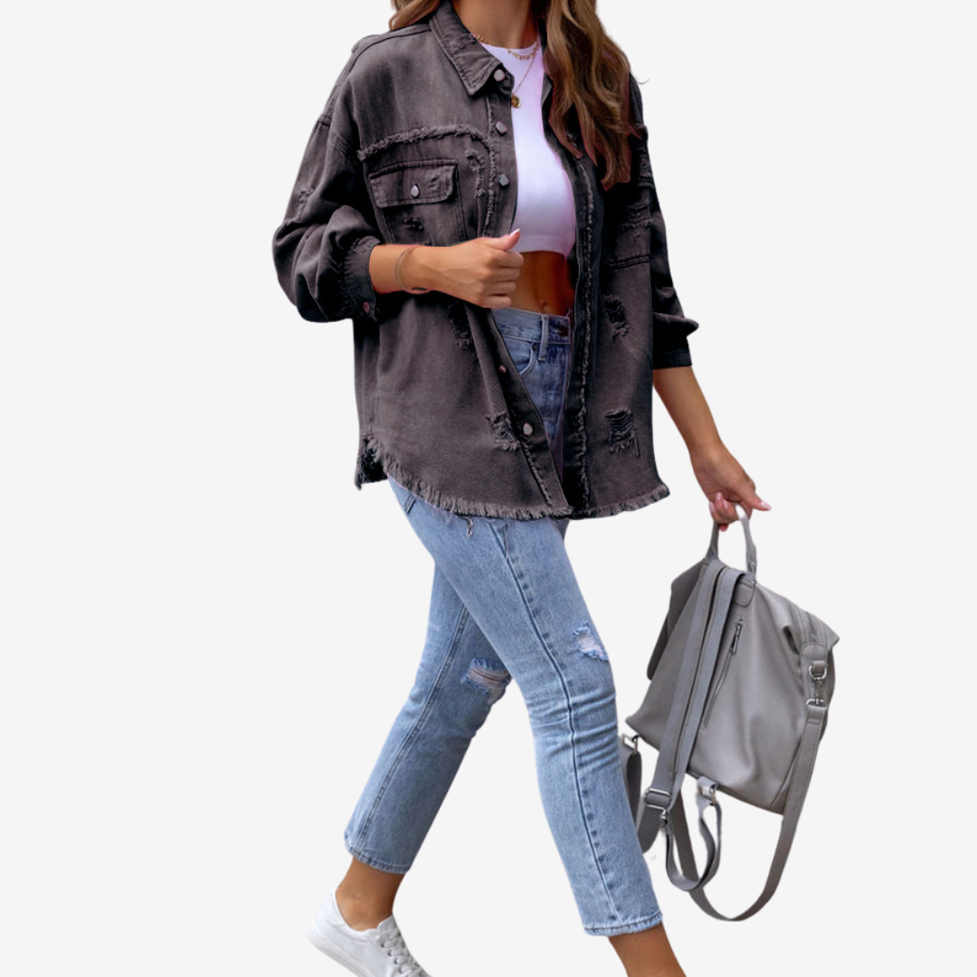 Clarina™ Giacca di jeans oversize 7