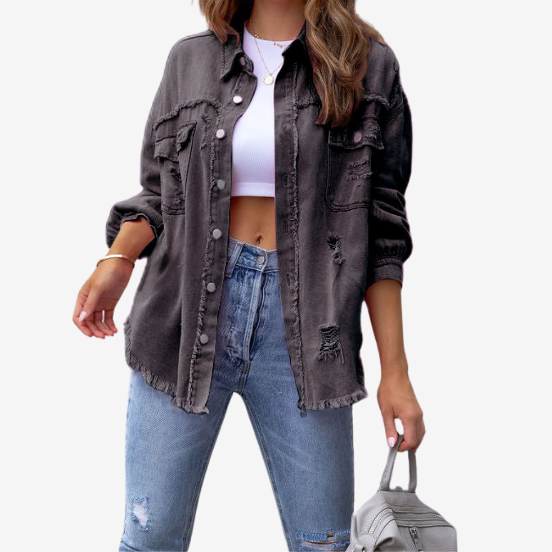 Clarina™ Giacca di jeans oversize 8
