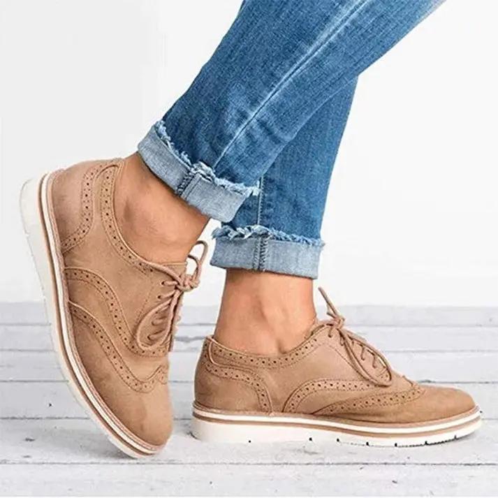 Classic Brogue Trainers for Women – Stylish &amp; Comfortable All-Day Wear-Caliboot