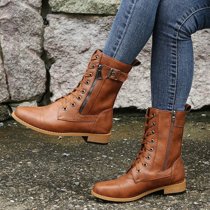 Classic Lace-Up Black Ankle Boots for Women – Timeless Style &amp; All-Day Comfort