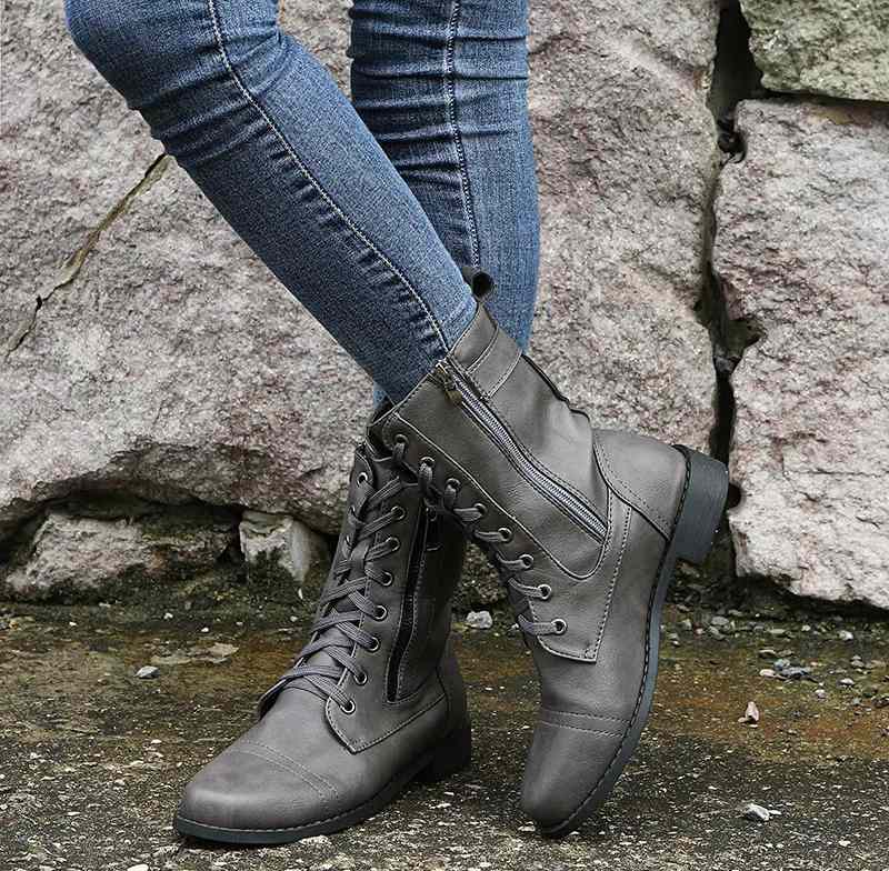 Classic Lace-Up Black Ankle Boots for Women – Timeless Style &amp; All-Day Comfort
