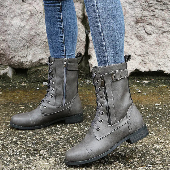 Classic Lace-Up Black Ankle Boots for Women – Timeless Style &amp; All-Day Comfort