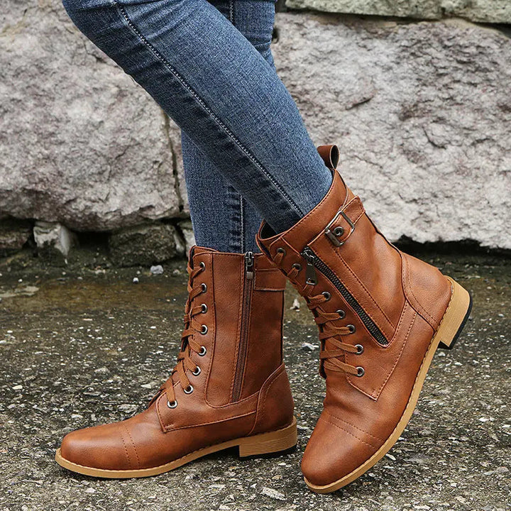 Classic Lace-Up Black Ankle Boots for Women – Timeless Style &amp; All-Day Comfort