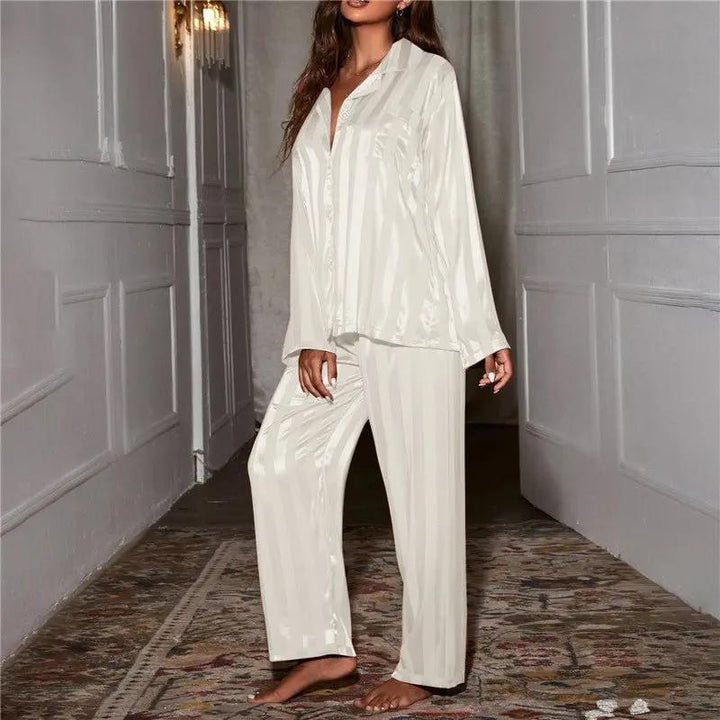 Classic Striped Pajama Set for Women – Comfortable &amp; Stylish Sleepwear-Caliboot