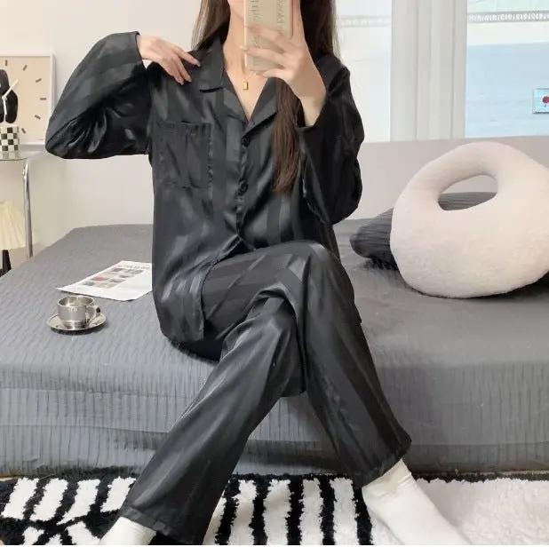 Classic Striped Pajama Set for Women – Comfortable &amp; Stylish Sleepwear-Caliboot