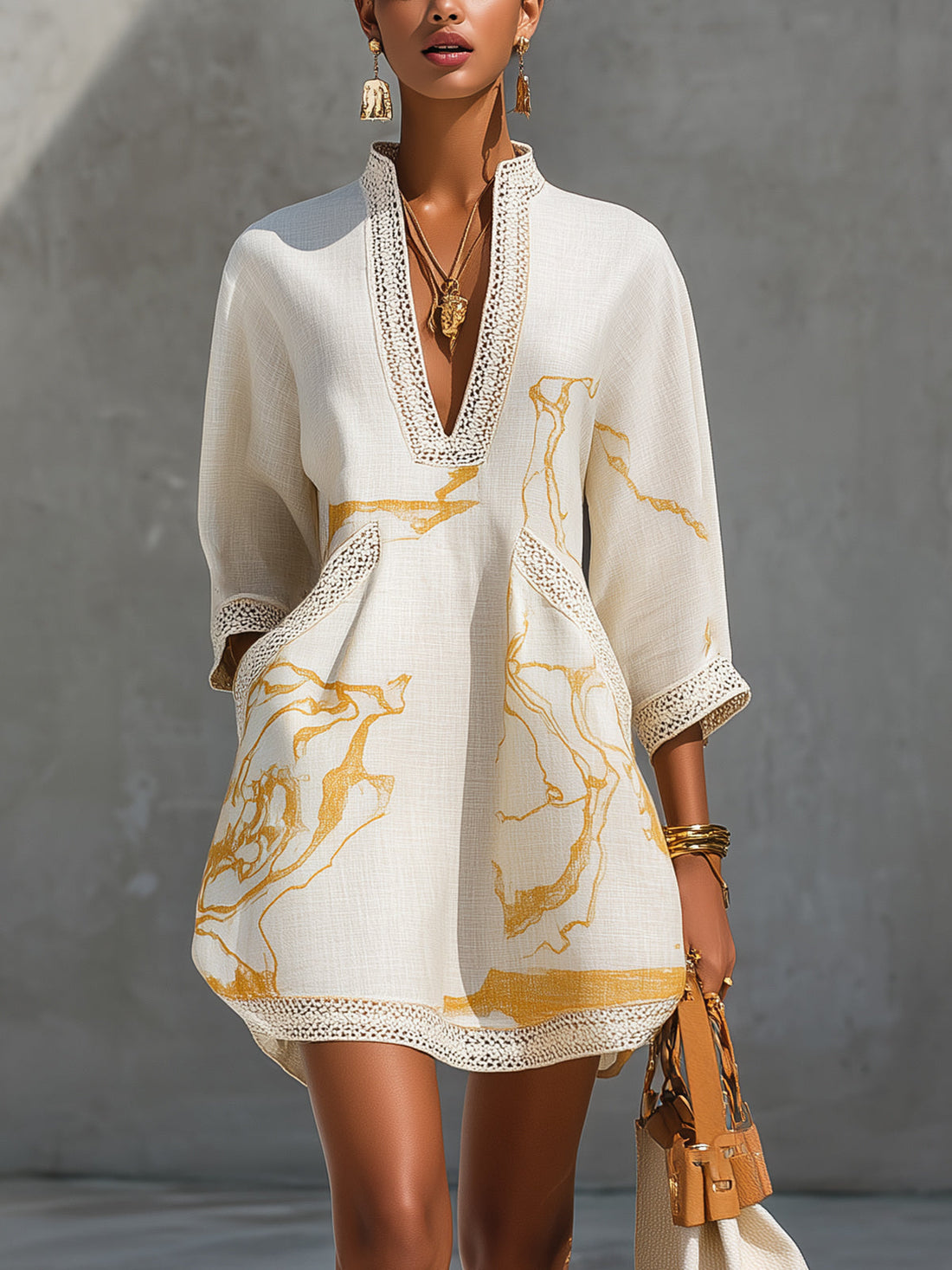Maniche Lunghe Vestito Donna | Bordi all'Uncinetto & Comfort Quotidiano