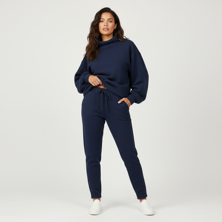 Dames Lounge Set – Comfortabele Losvallende Pasvorm Donkerblauw / S - AIDA LENA