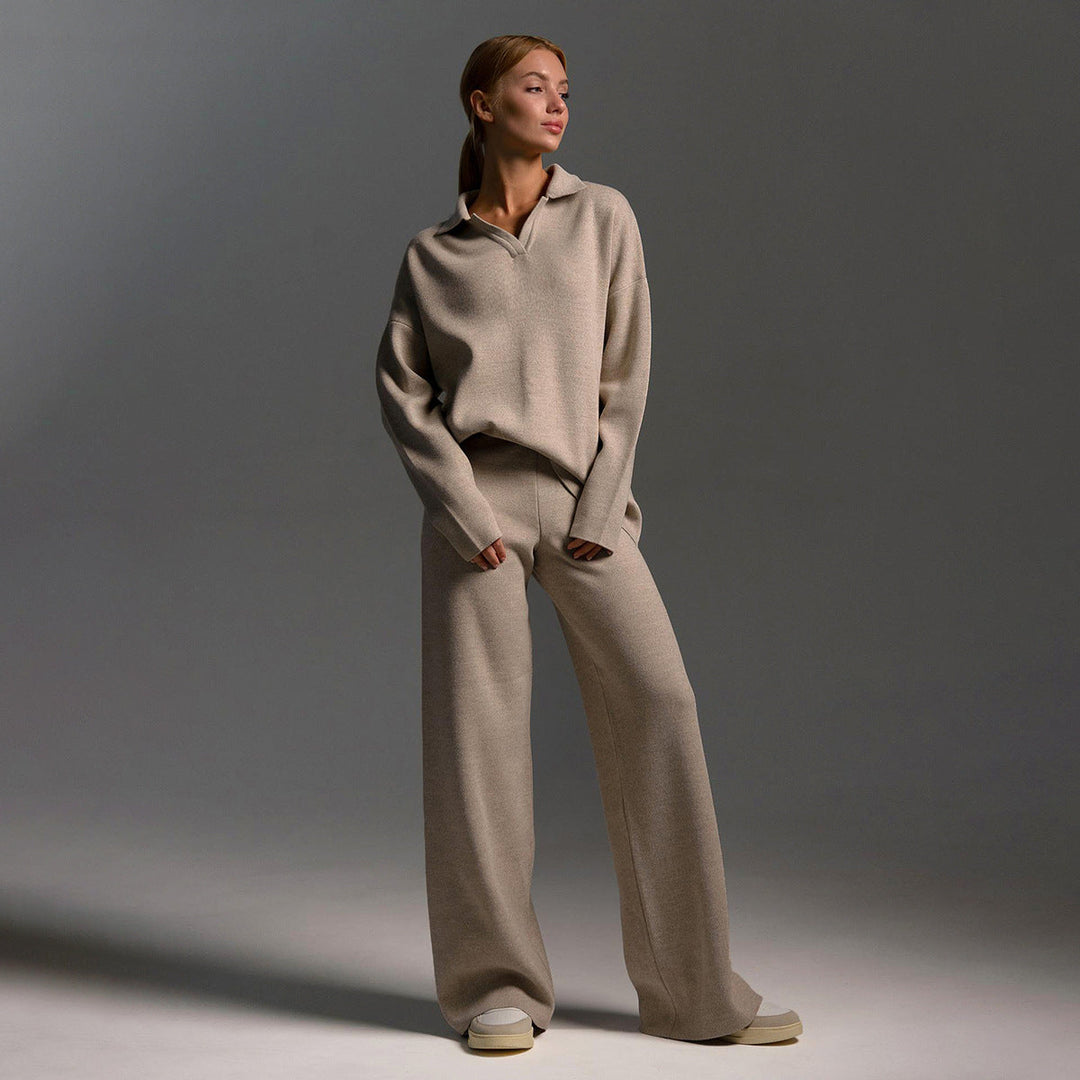 Women's Co-ord Set | Wide-Leg Trousers and Comfy Top
