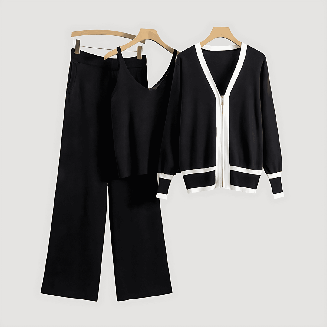 Women's Two-Piece Set | Contrast Trims & Everyday Comfort