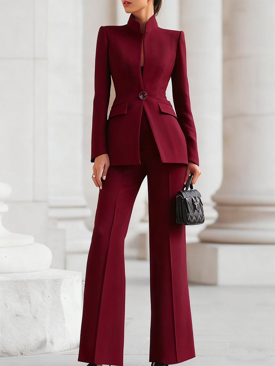 Completo Donna Scolpito – Adatto per Lavoro e Occasioni Formali, Con Bottoni e Zip 9