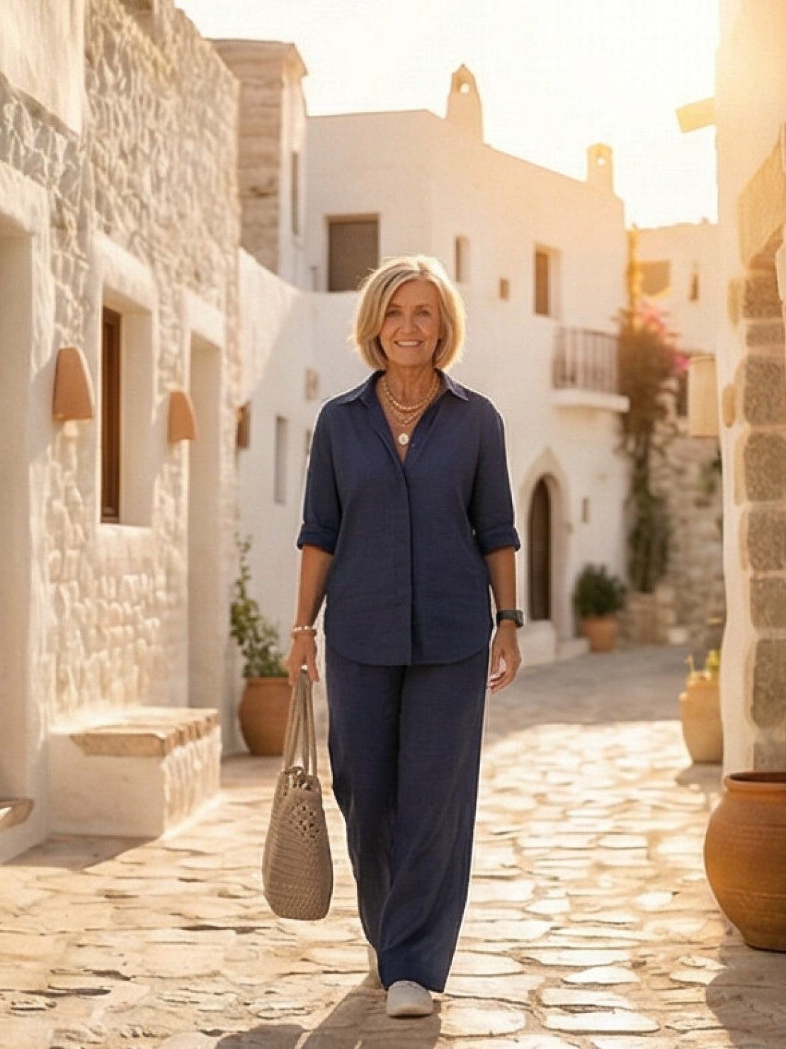 Completo camicia e pantaloni ampi da donna – Chic e fluido 1