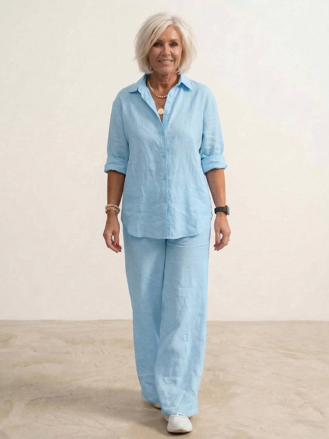 Completo camicia e pantaloni ampi da donna – Chic e fluido 10