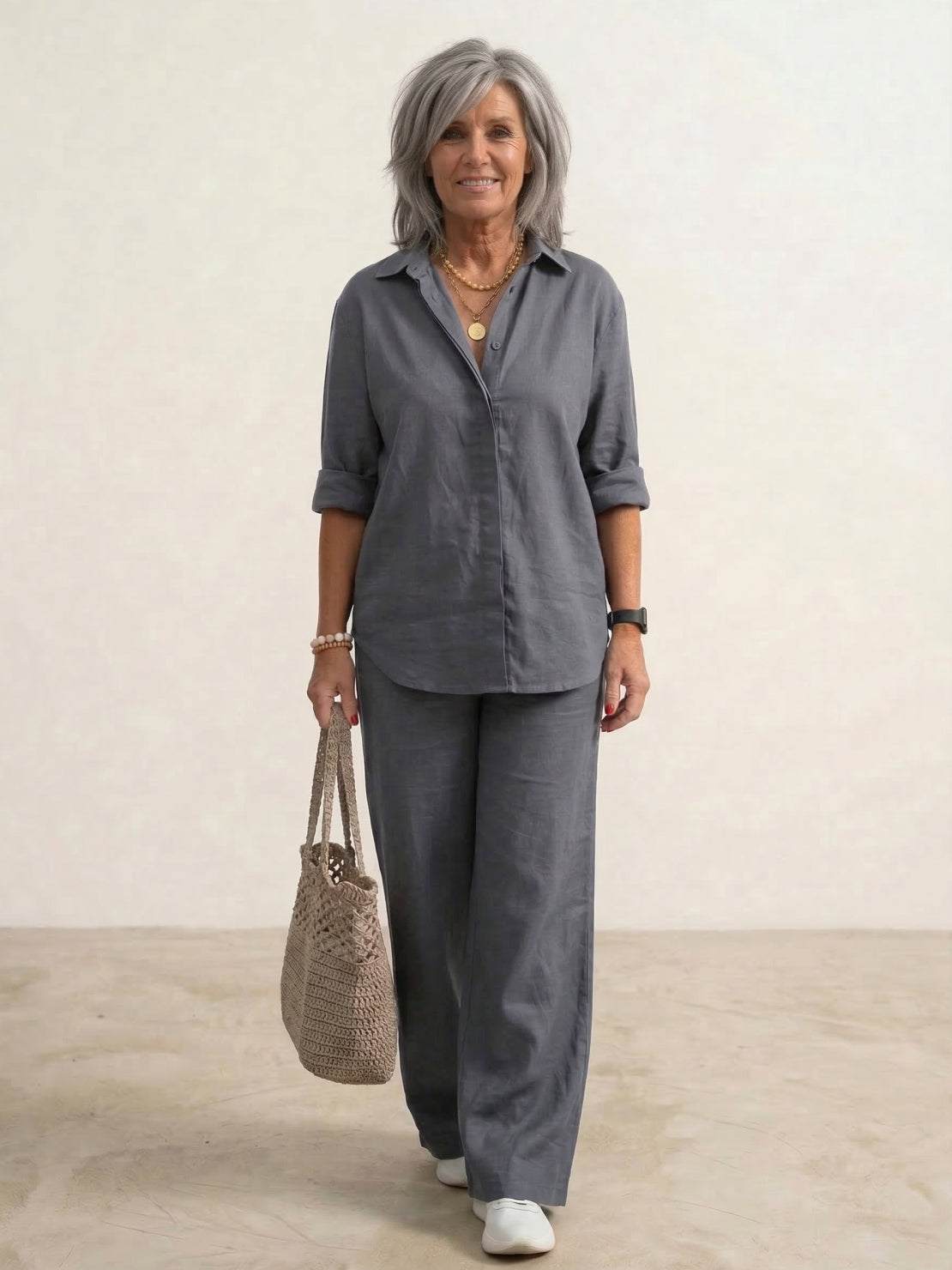 Completo camicia e pantaloni ampi da donna – Chic e fluido 11