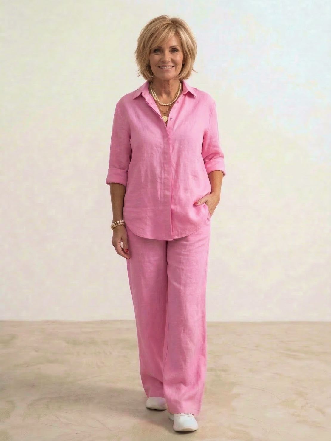 Completo camicia e pantaloni ampi da donna – Chic e fluido 12