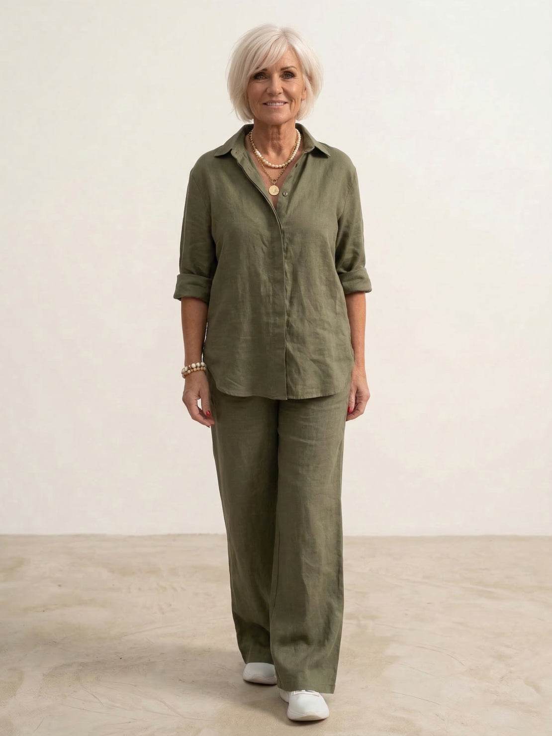 Completo camicia e pantaloni ampi da donna – Chic e fluido 13