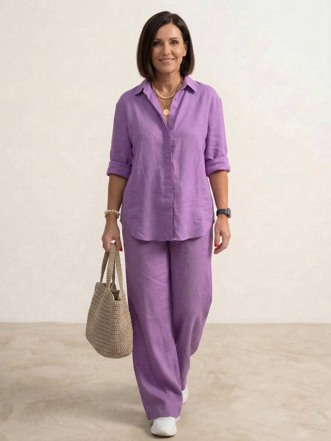Completo camicia e pantaloni ampi da donna – Chic e fluido 14