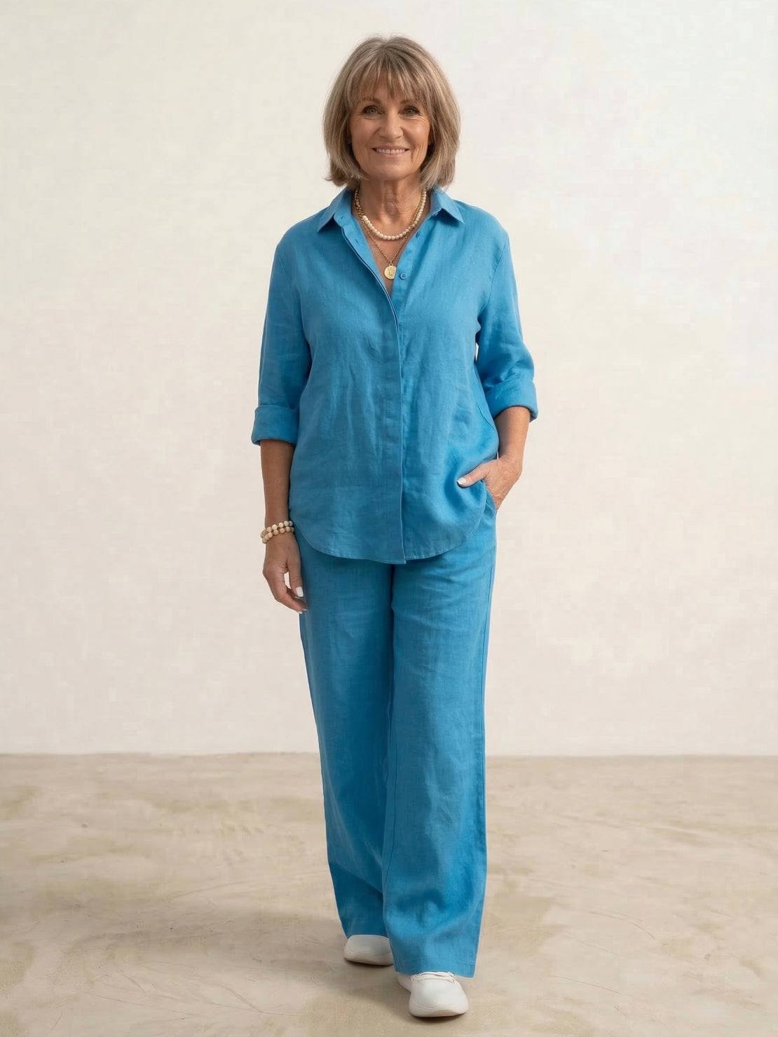 Completo camicia e pantaloni ampi da donna – Chic e fluido 15