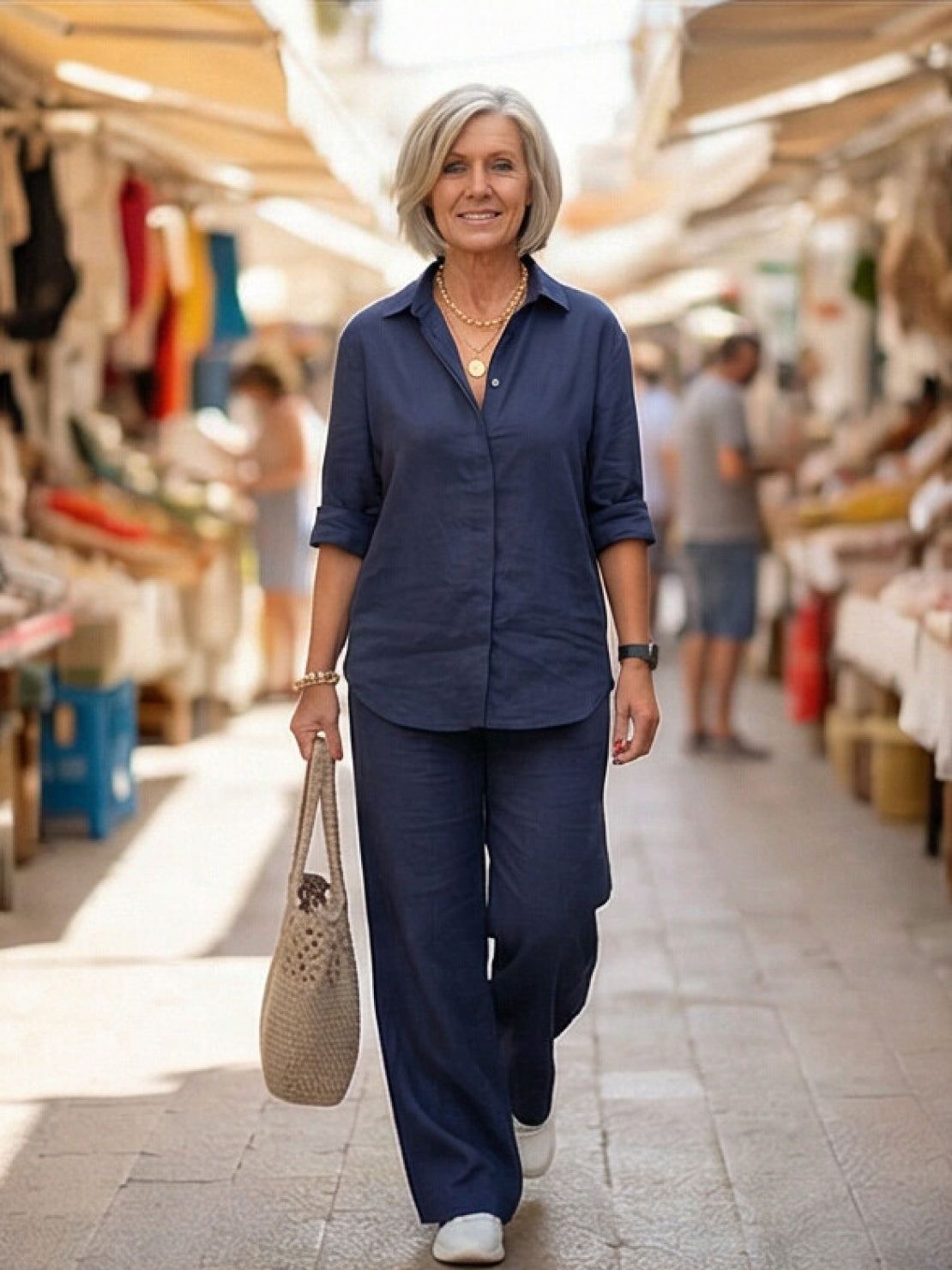 Completo camicia e pantaloni ampi da donna – Chic e fluido 2