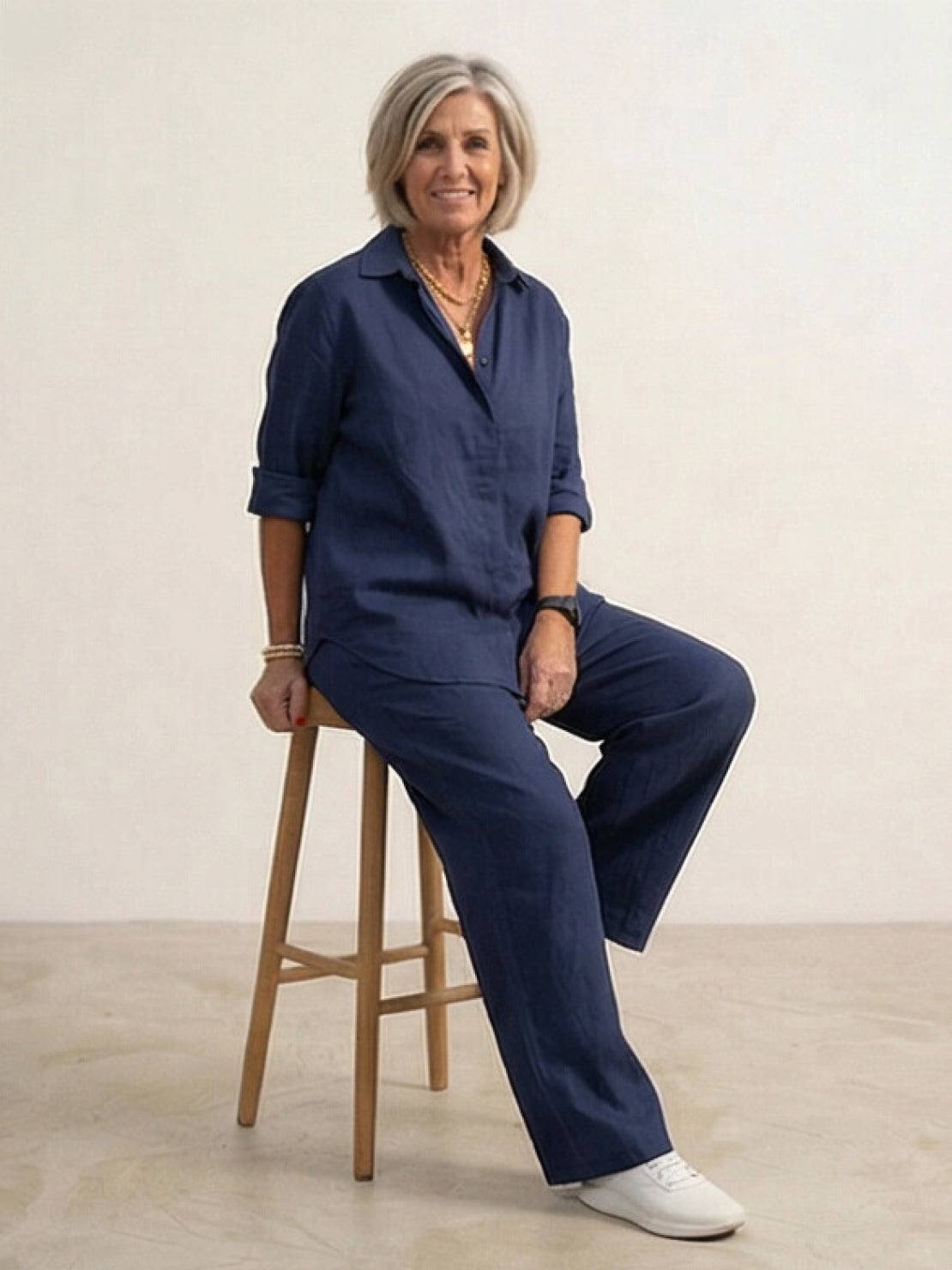 Completo camicia e pantaloni ampi da donna – Chic e fluido 4