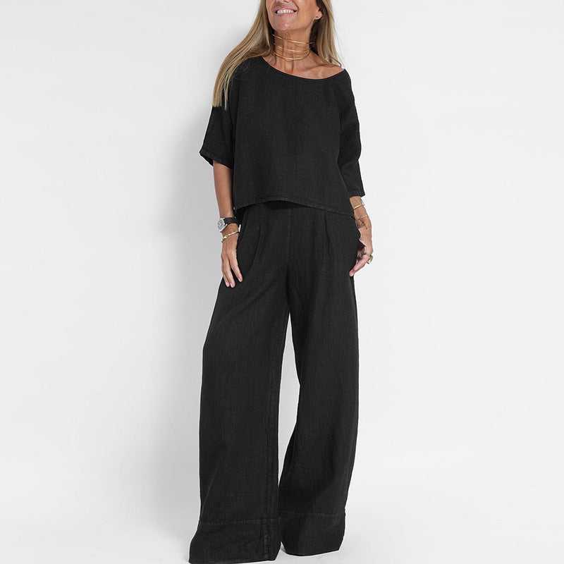 Completo top e pantaloni ampi da donna – Leggero e moderno 1