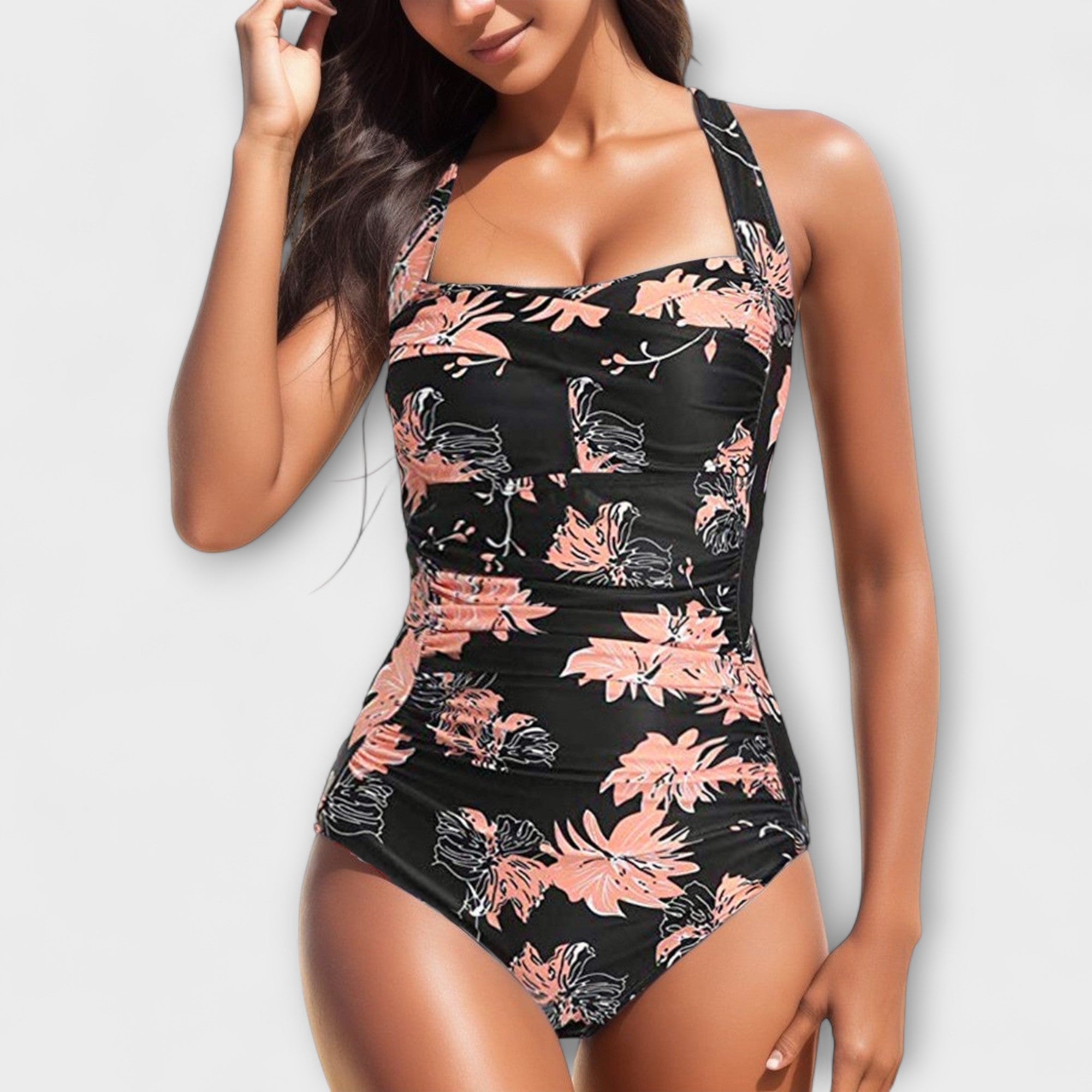 Costume da bagno donna | Intero contenitivo | Stampa floreale