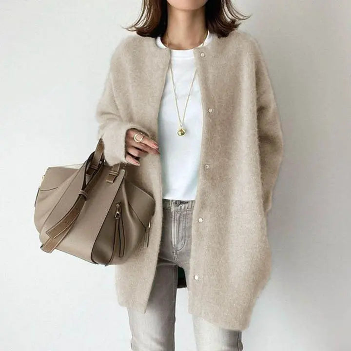 Cozy Merino Wool Cardigan for Women – Soft &amp; Stylish with Pockets 0