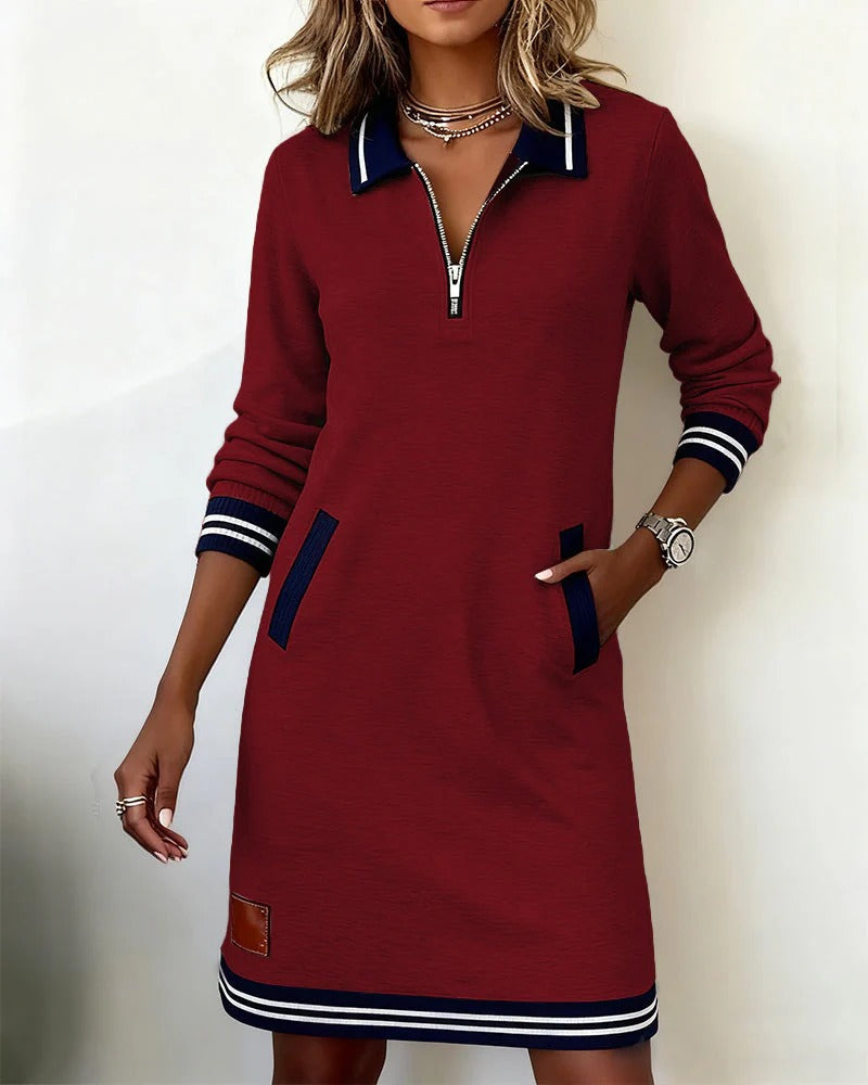 Delia | L'abito con zip frontale e revers 5