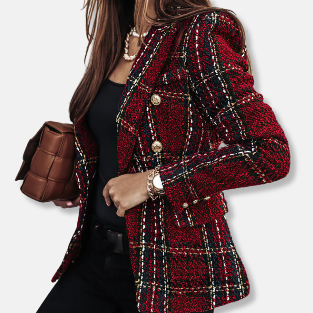 Donna - Blazer a quadri - stile doppiopetto 5