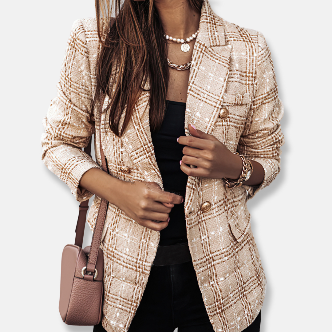 Donna - Blazer a quadri - stile doppiopetto 6