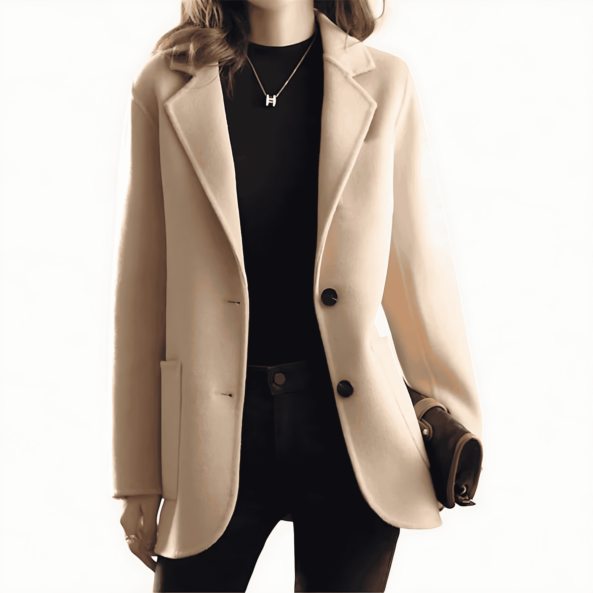 Donna - Cappotto blazer classico - Taglio sartoriale 0