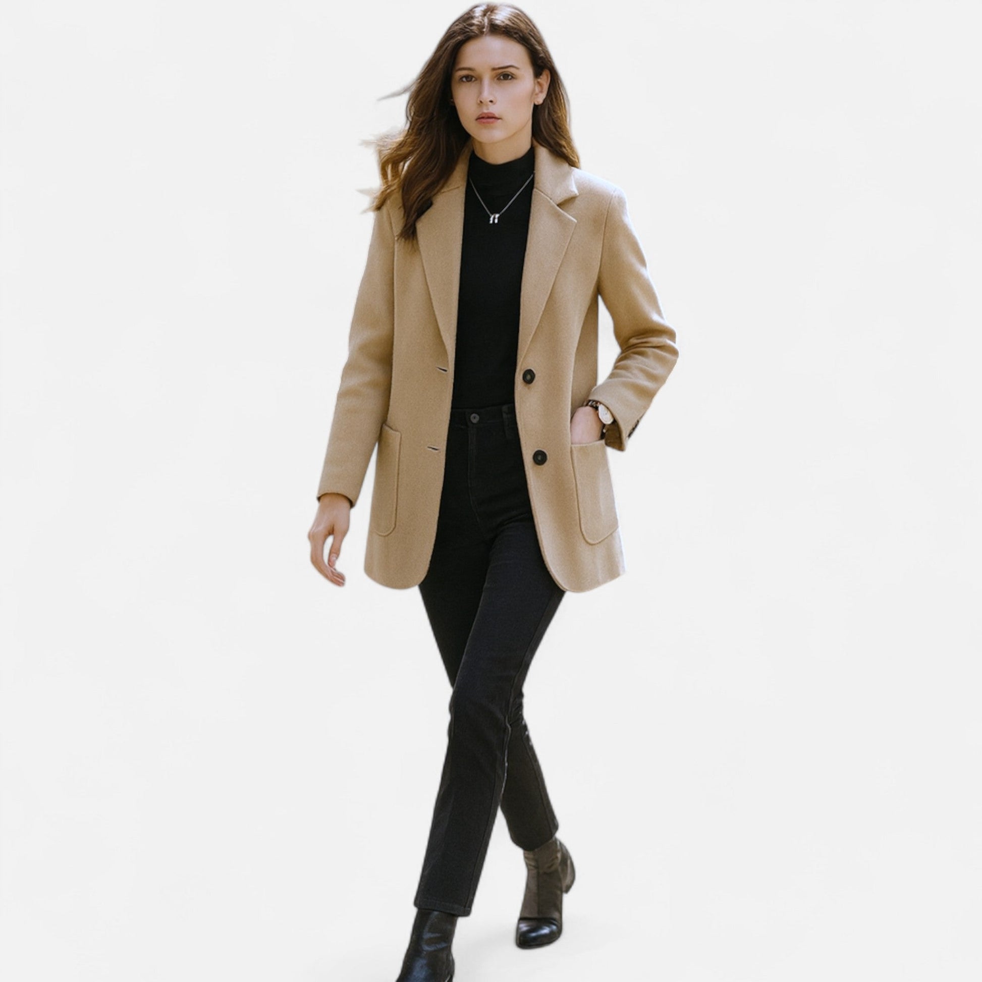 Donna - Cappotto blazer classico - Taglio sartoriale 5