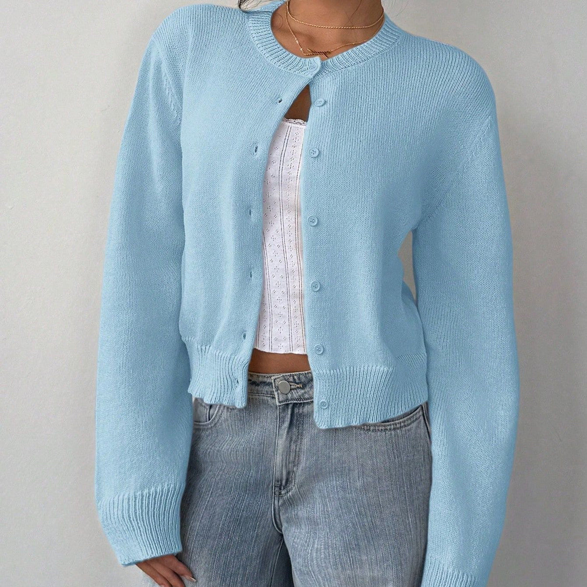 Donna - Cardigan corto morbido - Stile casual 2