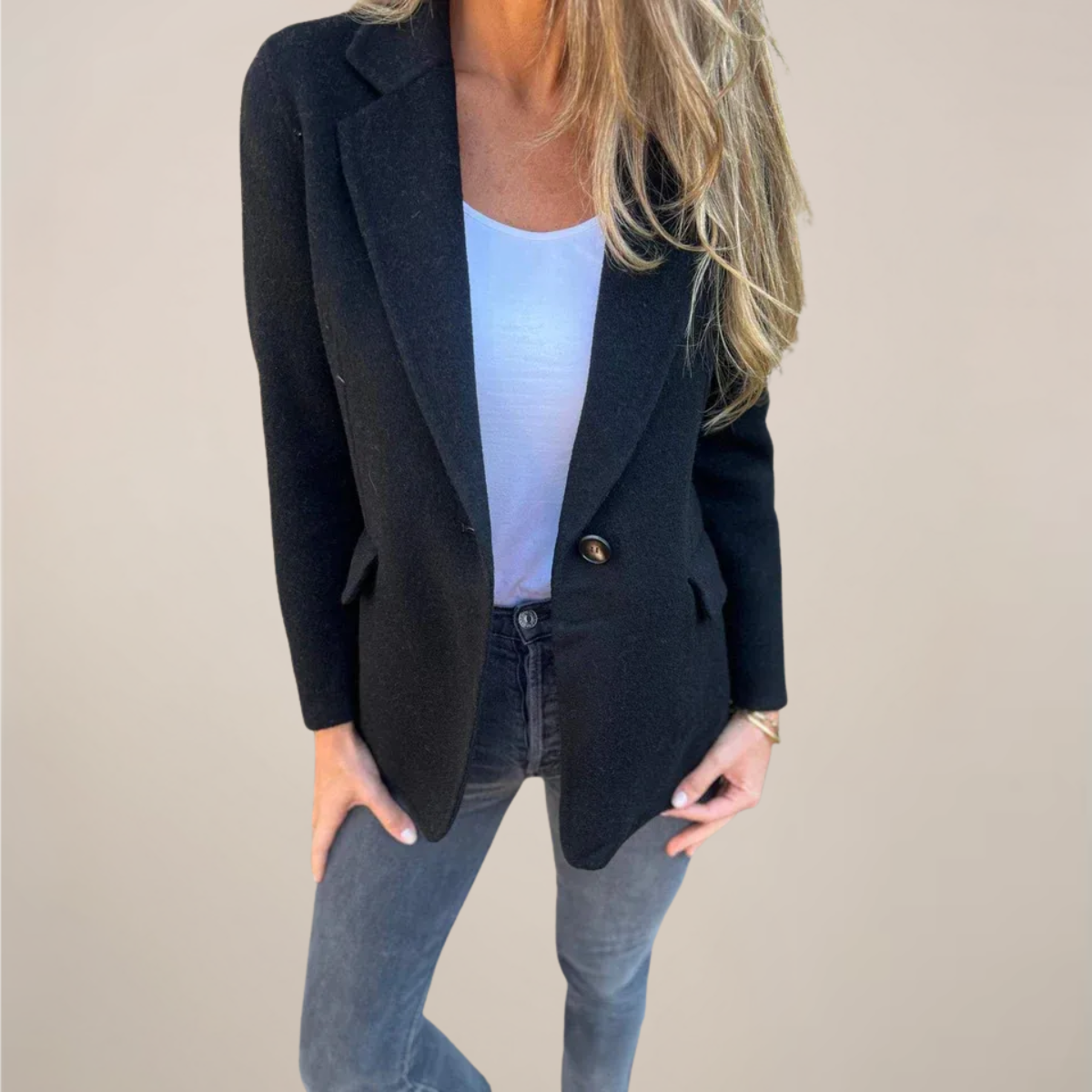 Donna - Giacca blazer sartoriale - Stile con risvolto a tacca 1