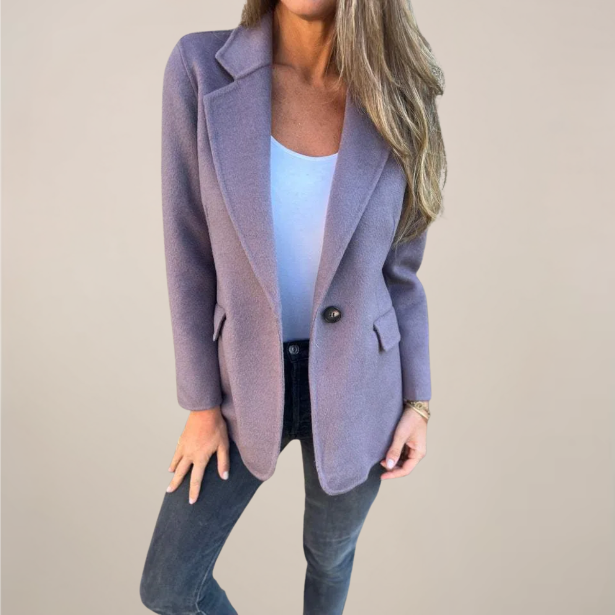 Donna - Giacca blazer sartoriale - Stile con risvolto a tacca 3