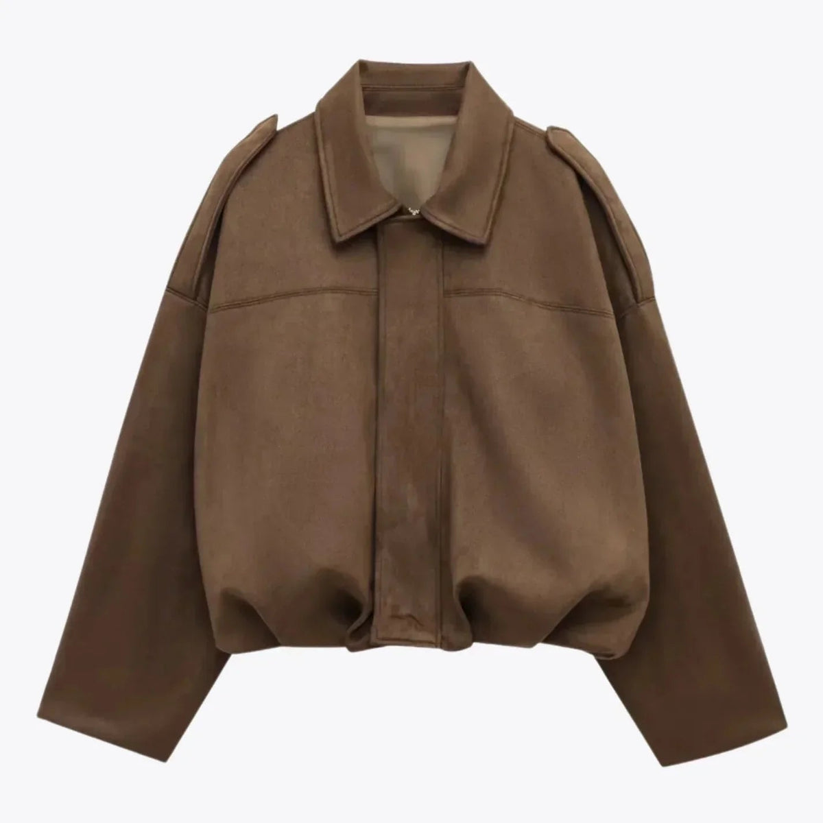 Donna - Giacca oversize in pelle scamosciata 2