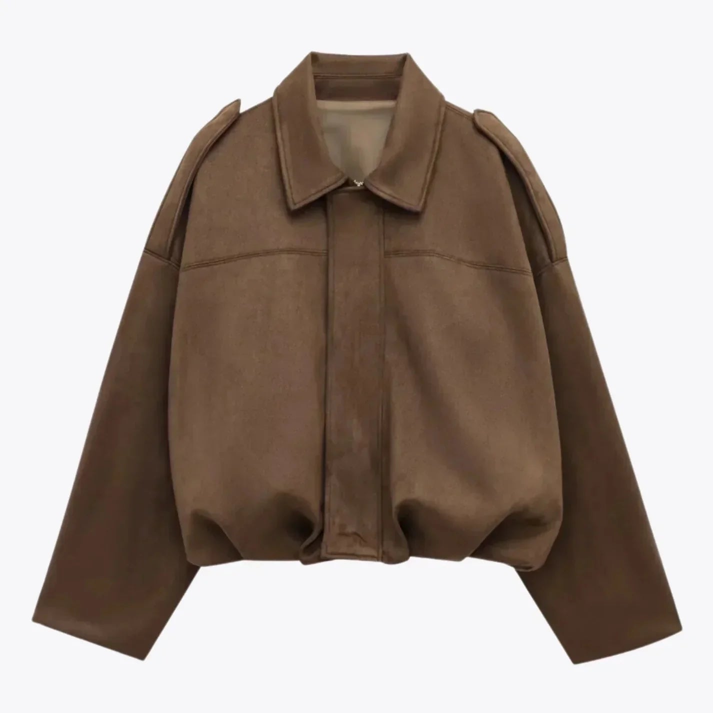 Donna - Giacca oversize in pelle scamosciata 2