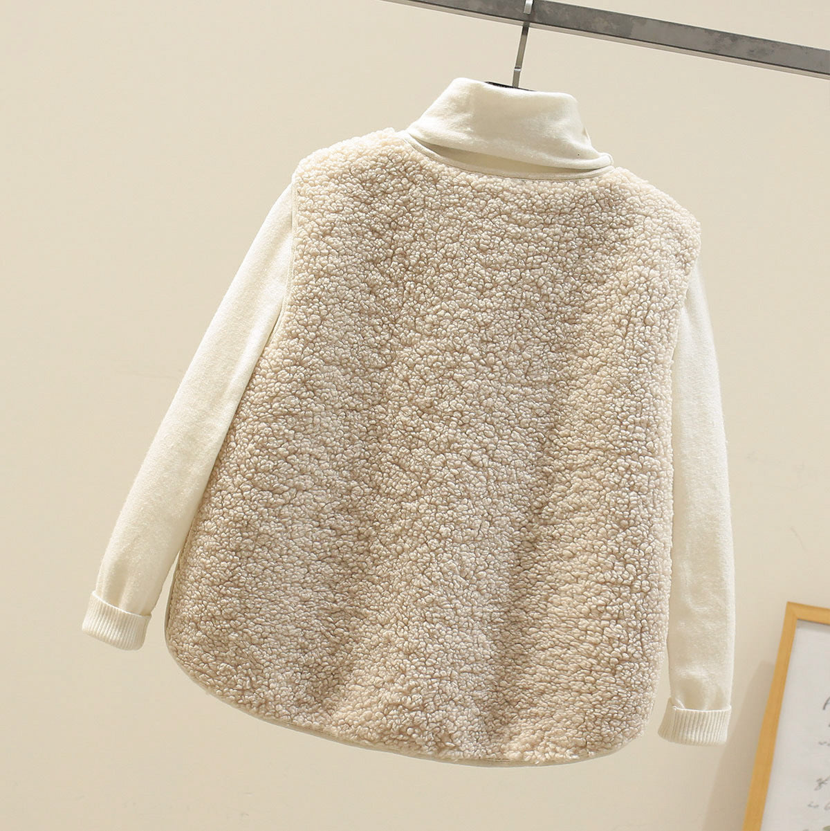 Donna - Gilet in shearling con chiusura a bottoni 3
