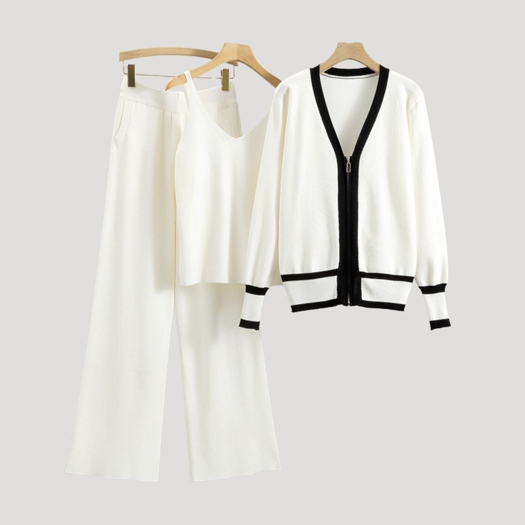 Donna - Set di pigiameria in maglia a 3 pezzi 3