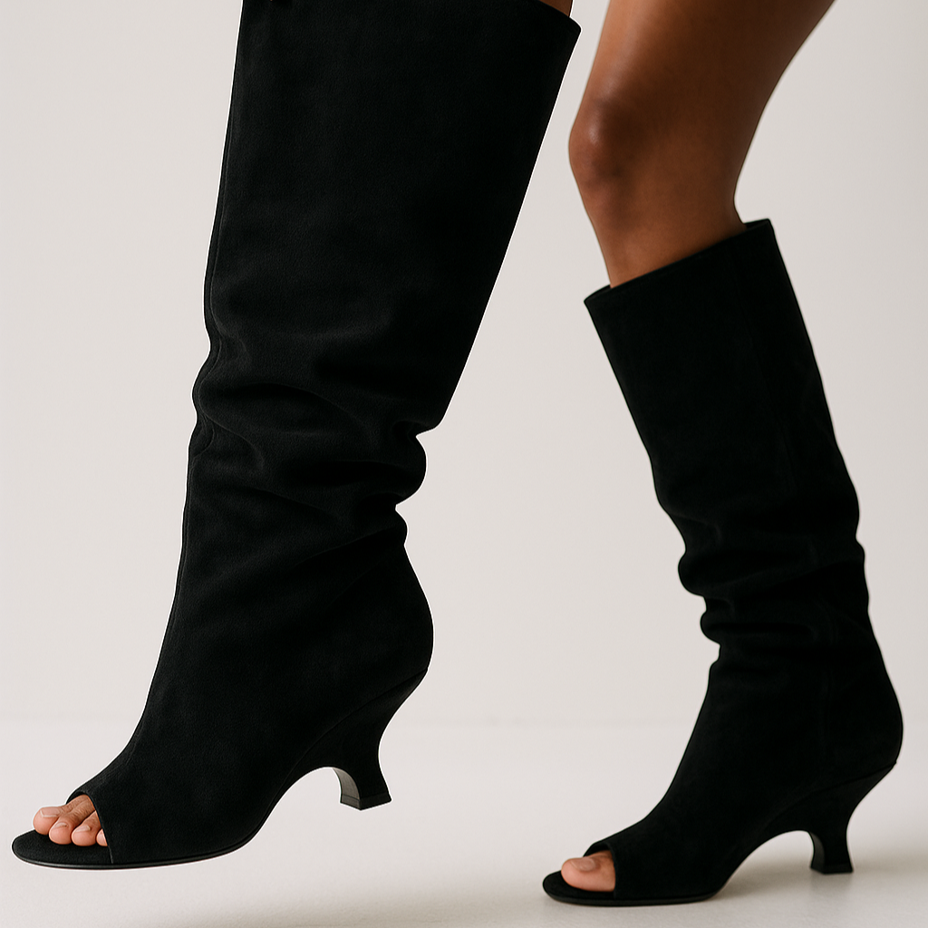 Donna - Stivali al ginocchio con zeppa - Stile slouchy 1