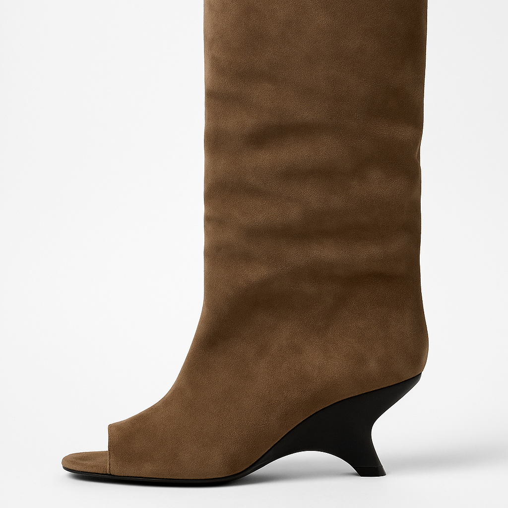 Donna - Stivali al ginocchio con zeppa - Stile slouchy 2
