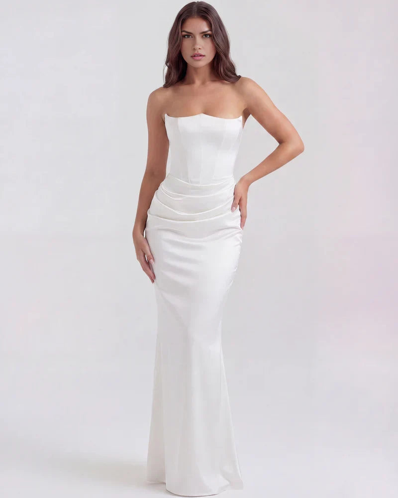Abito Lungo Donna | Corsetto Senza Spalline 7