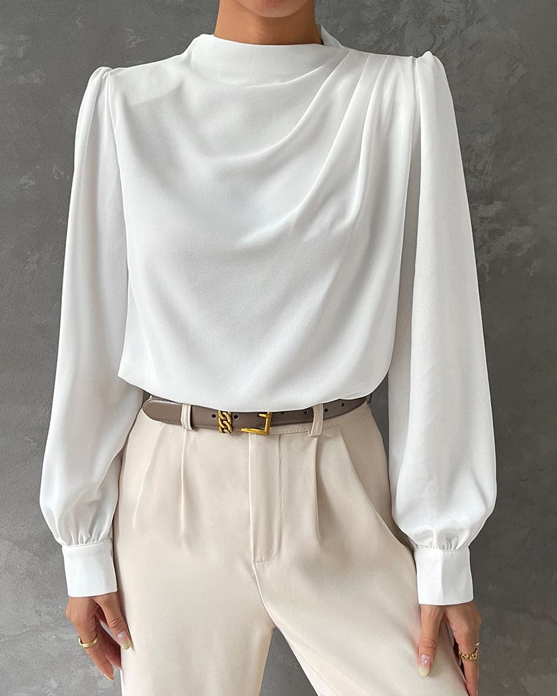 Elegant Blouse | High Neck &amp; Refined Ruffles