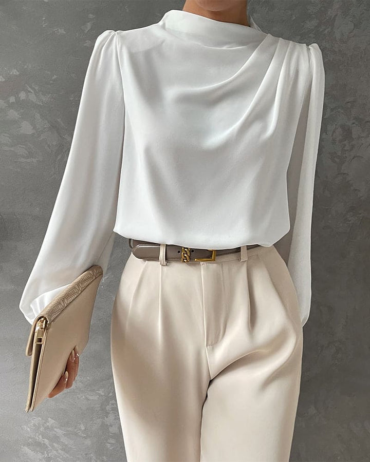 Elegant Blouse | High Neck &amp; Refined Ruffles