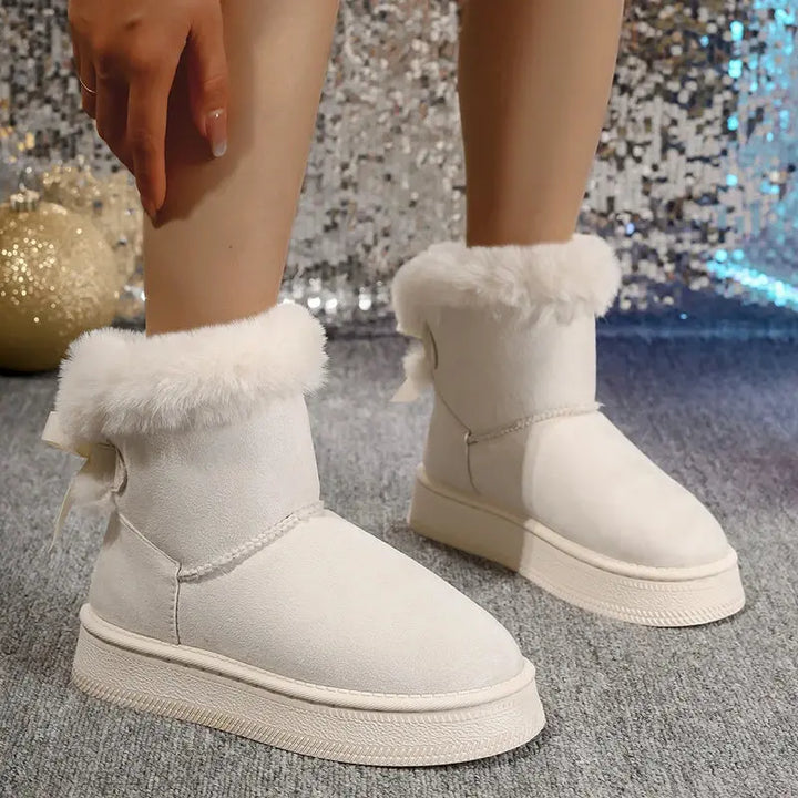Elegant Bow Snow Boots for Women – Cozy &amp; Stylish Winter Footwear