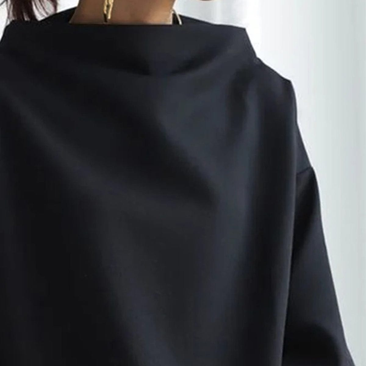 Maniche Lunghe Top Donna | Collo Alto Morbido & Comfort Quotidiano